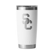 USC Trojans Yeti White SC Interlock 20oz Rambler with Magslider Lid